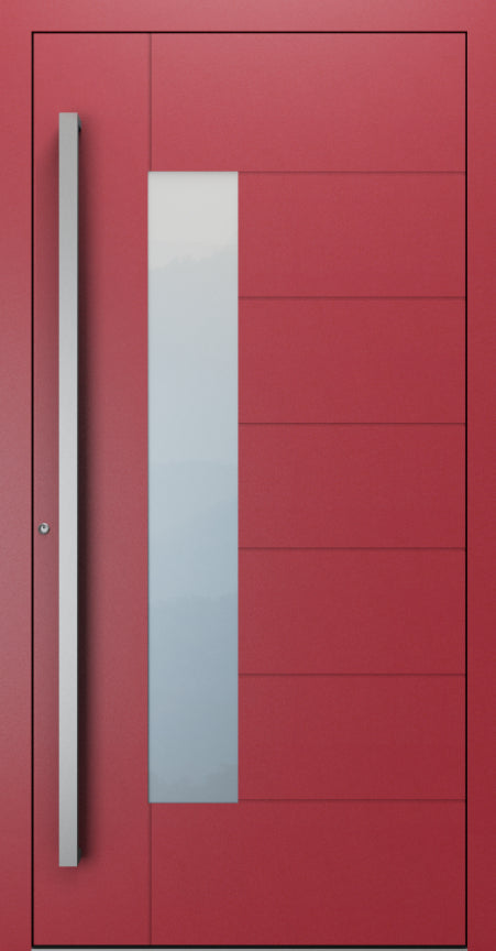 Turenwerke SL75 Design 1420 Premium75 aluminium door in purple red RAL 3004