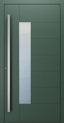 Turenwerke SL75 Design 1420 Premium75 aluminium door in fir green RAL 6009
