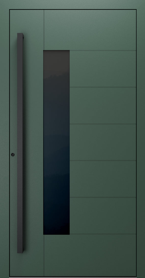 Turenwerke SL75 Design 1420B Premium75 aluminium door in fir green RAL 6009