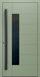 Turenwerke SL75 Design 1420B Premium75 aluminium door in pale green RAL 6021
