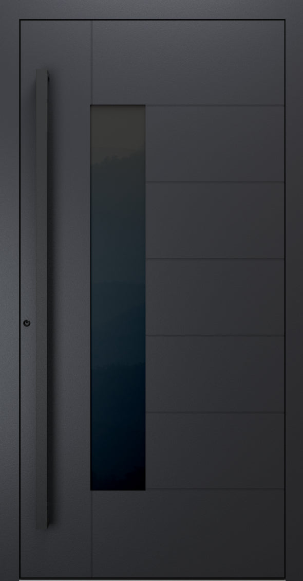 Turenwerke SL75 Design 1420B Premium75 aluminium door in black grey RAL 7021