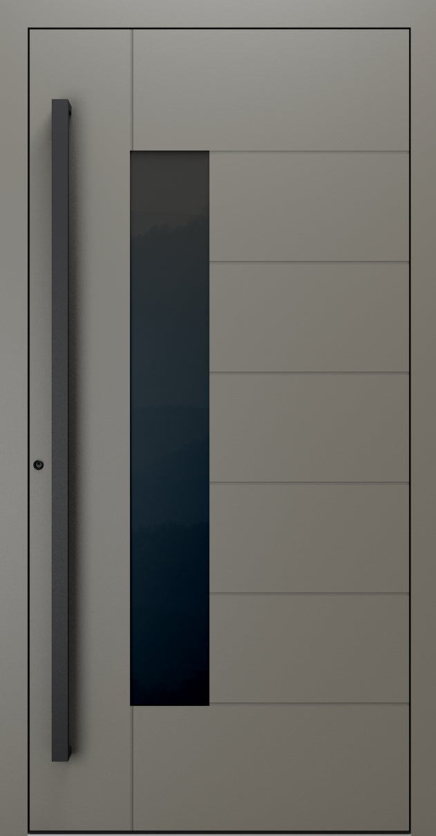 Turenwerke SL75 Design 1420B Premium75 aluminium door in umbra grey RAL 7022