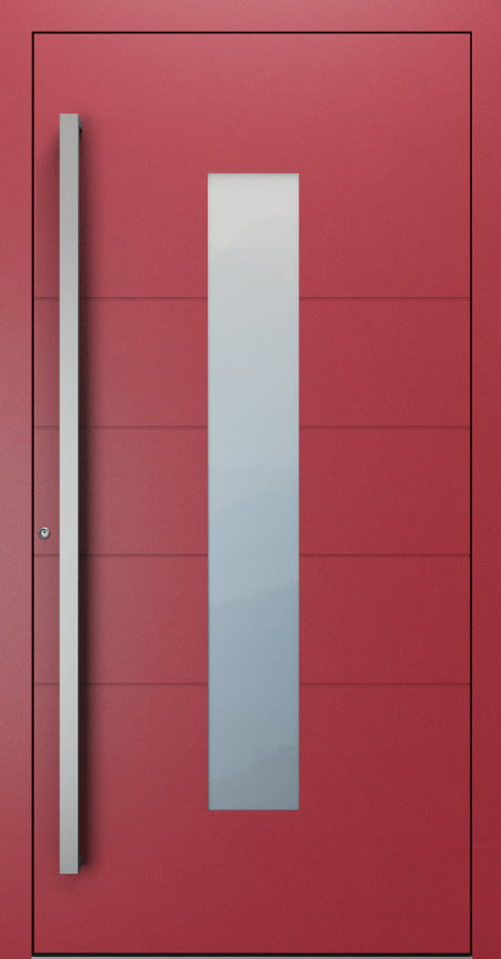 Turenwerke SL75 Design 1450 Premium75 aluminium door in purple red RAL 3004