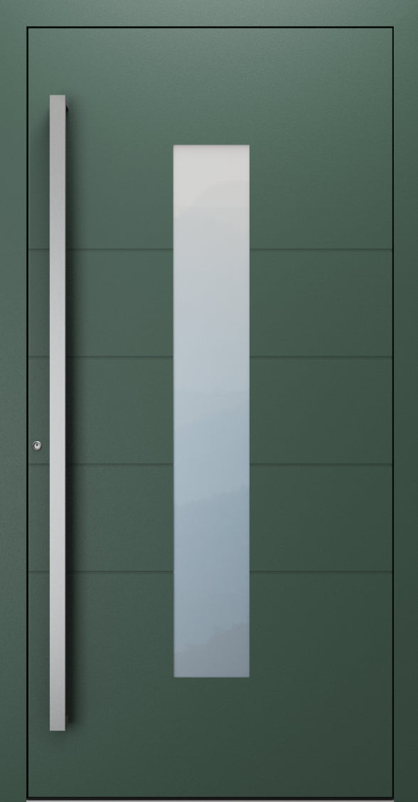 Turenwerke SL75 Design 1450 Premium75 aluminium door in fir green RAL 6009