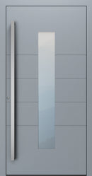Turenwerke SL75 Design 1450 Premium75 aluminium door in silver grey RAL 7001
