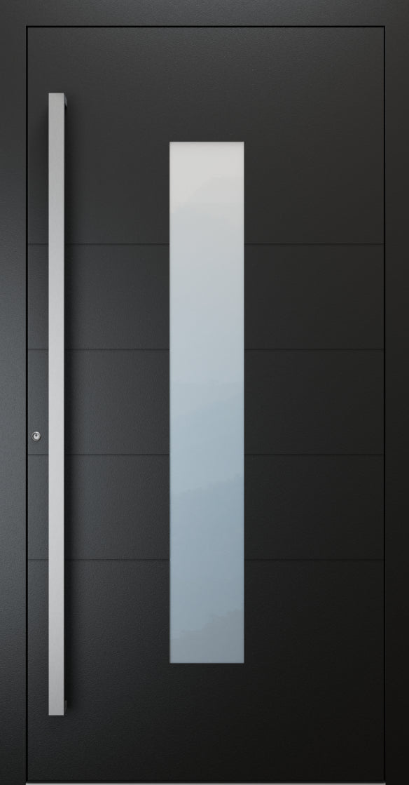 Jet Black Aluminium Front Door SL75