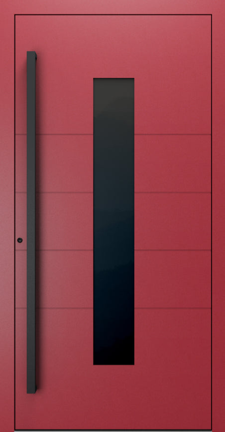 Turenwerke SL75 Design 1450B Premium75 aluminium door in purple red RAL 3004
