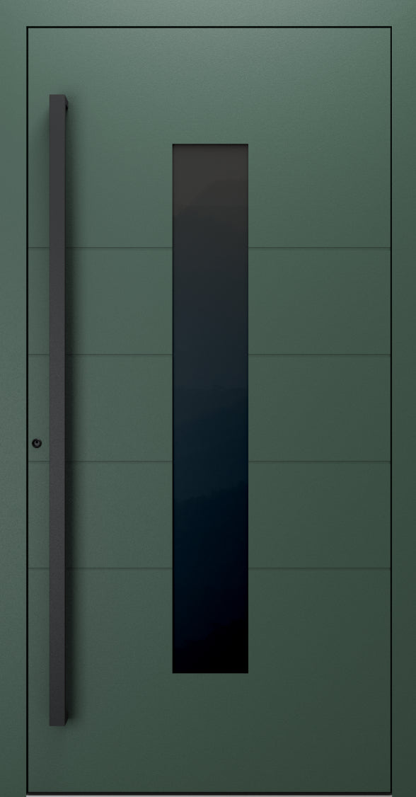 Turenwerke SL75 Design 1450B Premium75 aluminium door in fir green RAL 6009