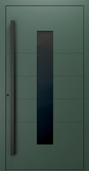 Turenwerke SL75 Design 1450B Premium75 aluminium door in fir green RAL 6009