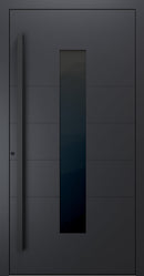 Turenwerke SL75 Design 1450B Premium75 aluminium door in black grey RAL 7021