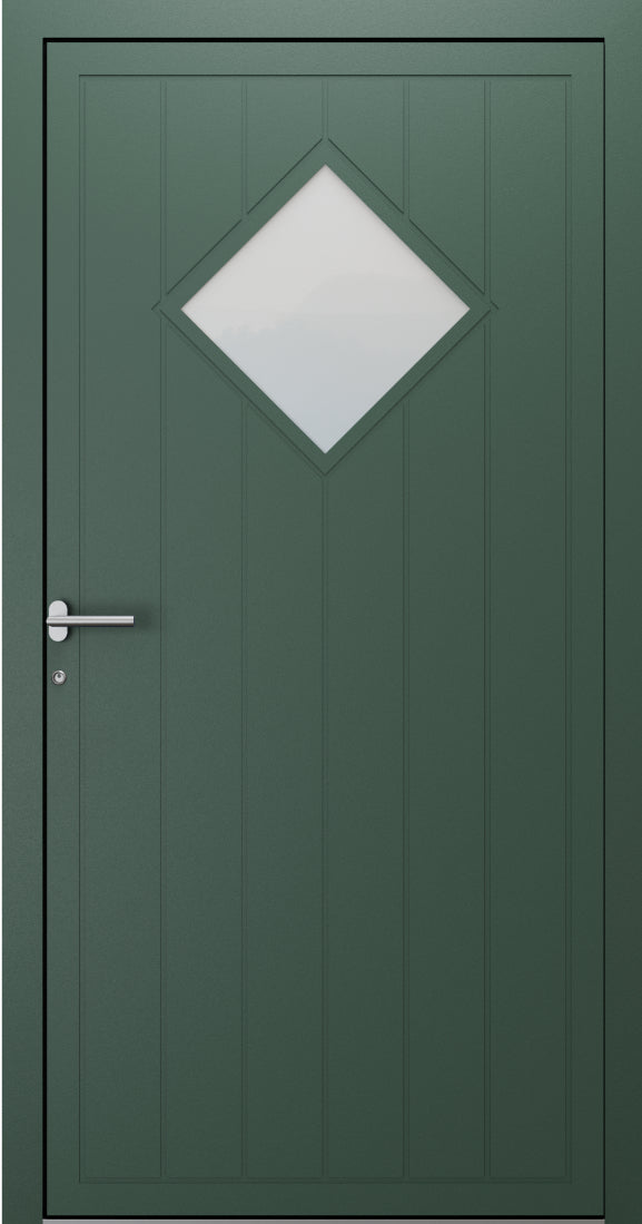 Turenwerke SL75 Design 1980 Premium75 Classic Aluminium Door - Fir Green RAL 6009