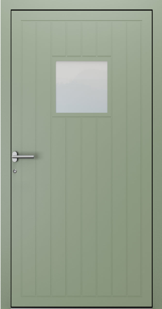 Turenwerke SL75 Design 1990 Premium75 Classic Aluminium Door - Pale Green RAL 6021
