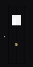 Turenwerke SL75 Design 1990 Premium75 Classic Aluminium Door - Jet Black RAL 9005