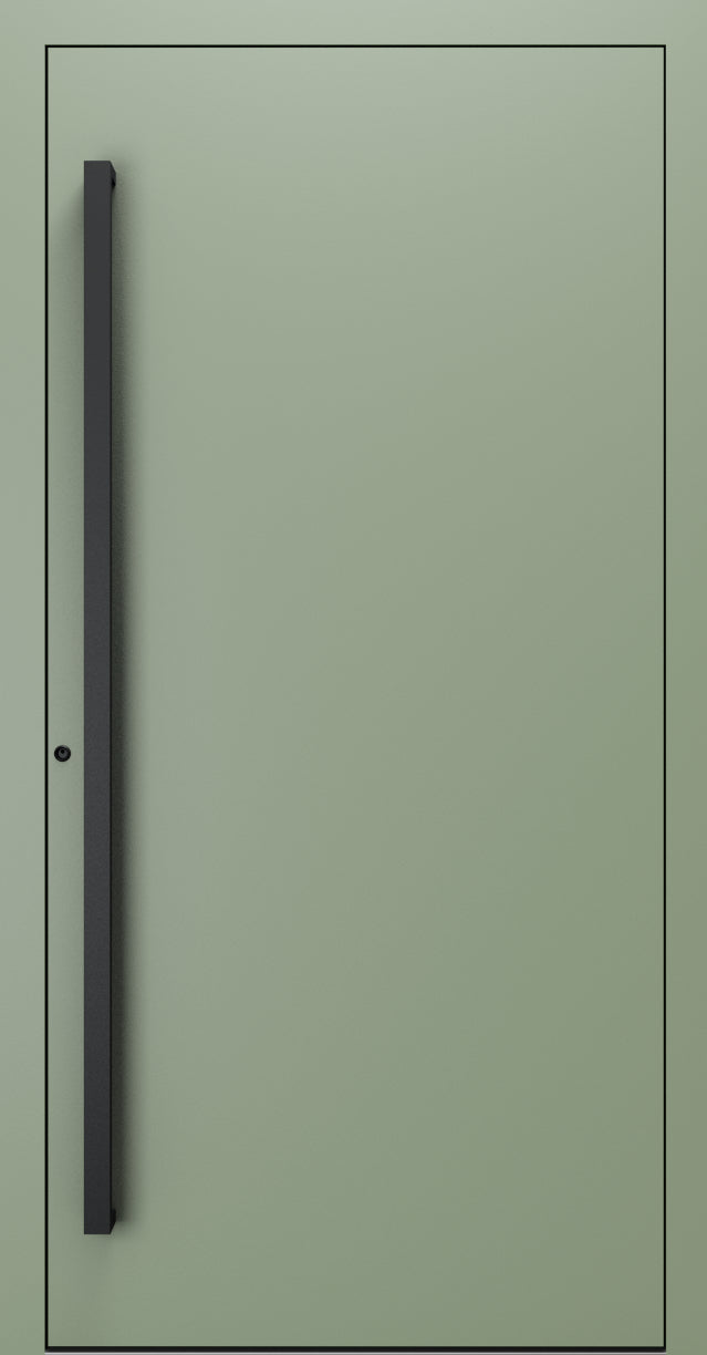 Turenwerke SL75 Design 20 Premium75 aluminium door in pale green RAL 6021