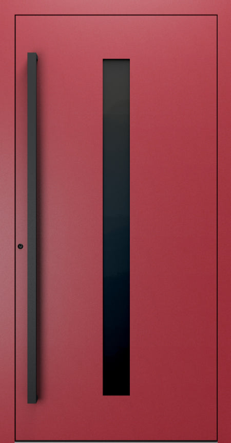 Turenwerke SL75 Design 21 Premium75 aluminium door in purple red RAL 3004