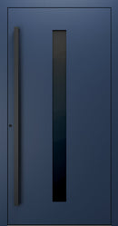 Turenwerke SL75 Design 21 Premium75 aluminium door in sapphire blue RAL 5003