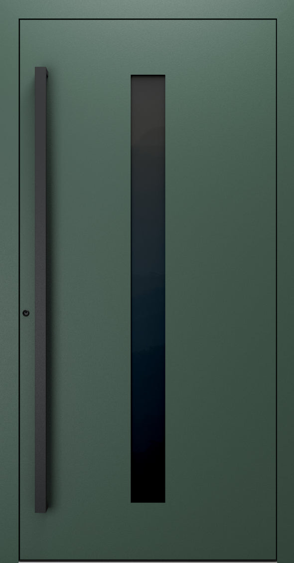 Turenwerke SL75 Design 21 Premium75 aluminium door in fir green RAL 6009