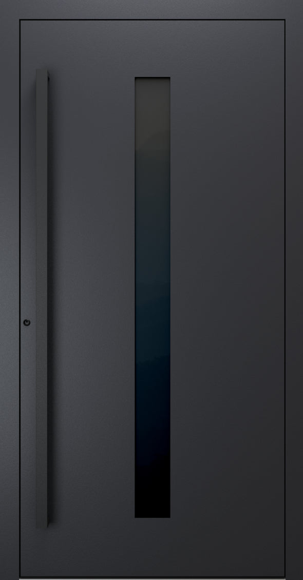 Turenwerke SL75 Design 21 Premium75 aluminium door in black grey RAL 7021