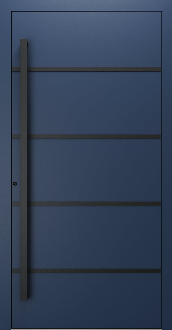 Turenwerke SL75 Design 22 Premium75 aluminium door in sapphire blue RAL 5003
