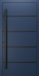 Turenwerke SL75 Design 22 Premium75 aluminium door in sapphire blue RAL 5003