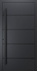Turenwerke SL75 Design 22 Premium75 aluminium door in black grey RAL 7021