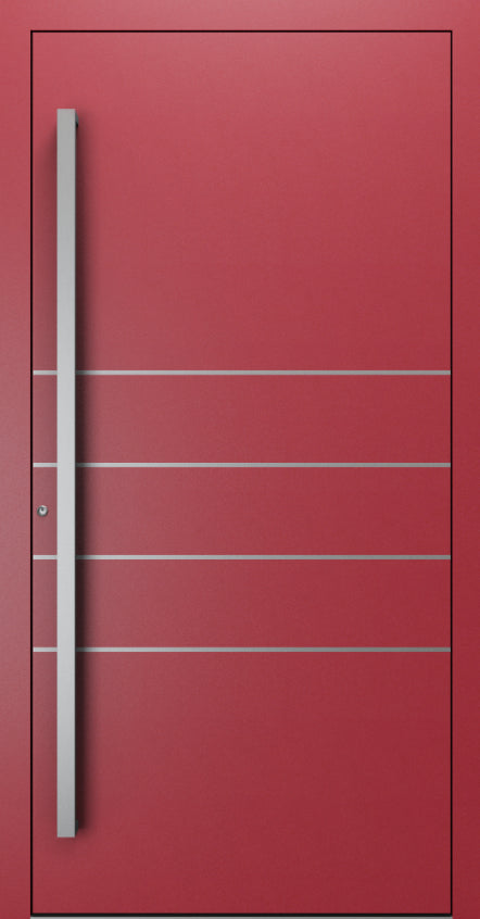 Turenwerke SL75 Design 270 Premium75 aluminium door in purple red RAL 3004