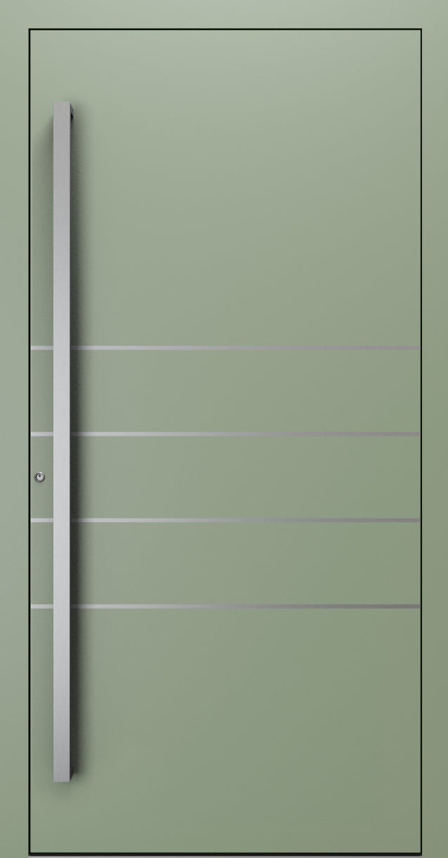 Turenwerke SL75 Design 270 Premium75 aluminium door in pale green RAL 6021