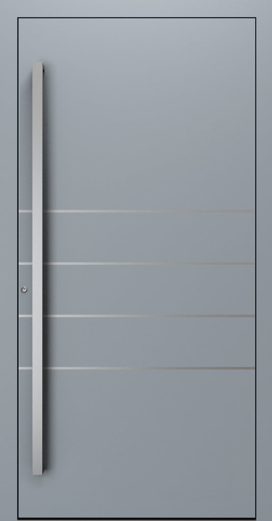 Turenwerke SL75 Design 270 Premium75 aluminium door in silver grey RAL 7001