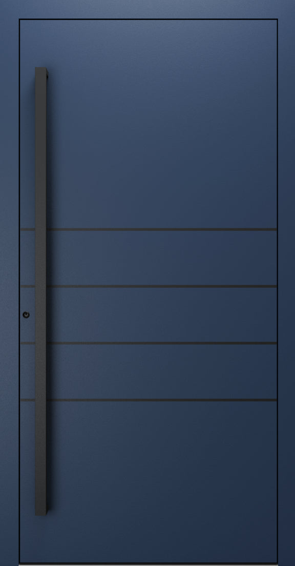 Turenwerke SL75 Design 270B Premium75 aluminium door in sapphire blue RAL 5003