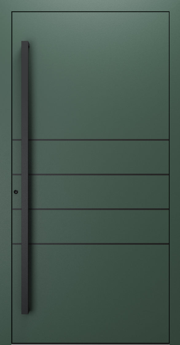 Turenwerke SL75 Design 270B Premium75 aluminium door in fir green RAL 6009