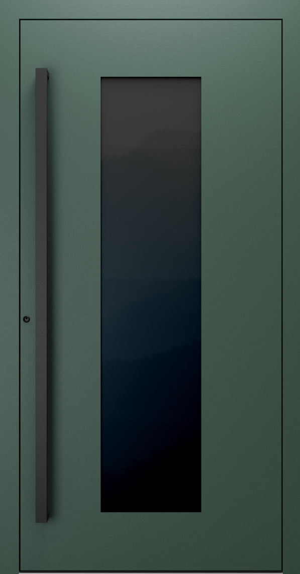 Turenwerke SL75 Design 28 Premium75 aluminium door in fir green RAL 6009