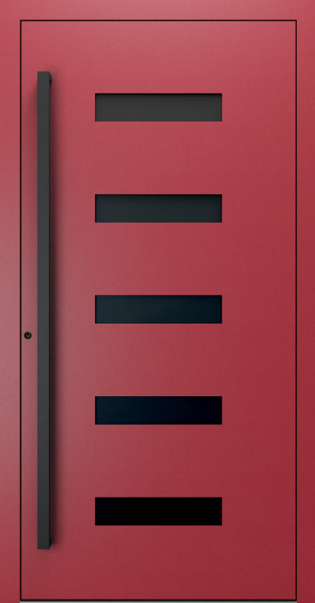 Turenwerke SL75 Design 31 Premium75 aluminium door in purple red RAL 3004