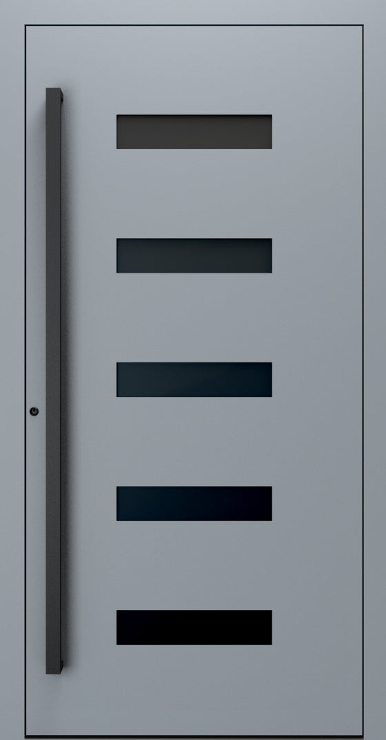 Turenwerke SL75 Design 31 Premium75 Aluminium Door - Silver Grey RAL 7001 Blackline