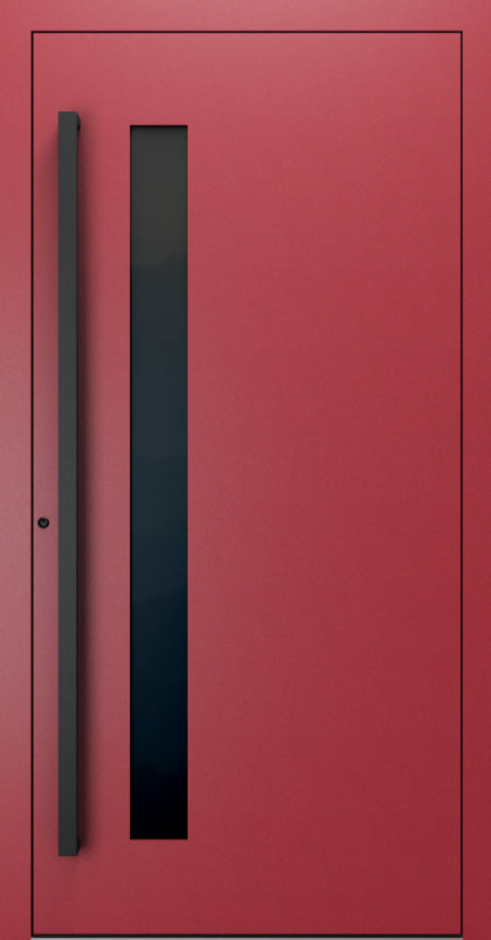 Turenwerke SL75 Design 34 Premium75 aluminium door in purple red RAL 3004