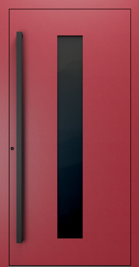 Turenwerke SL75 Design 35 Premium75 aluminium door in purple red RAL 3004