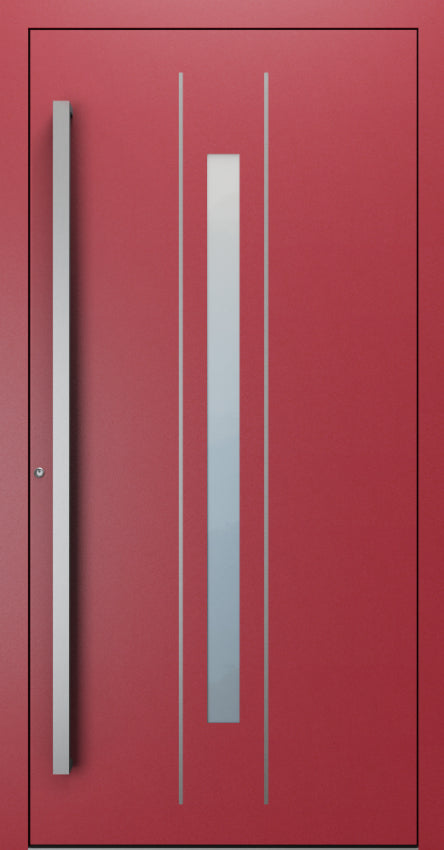 Turenwerke SL75 Design 620 Premium75 aluminium door in purple red RAL 3004