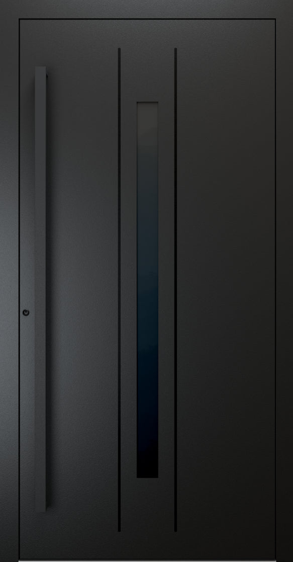 Jet Black Aluminium Front Door SL75