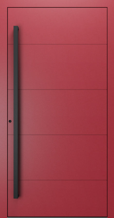 Turenwerke SL75 Design 660B Premium75 aluminium door in purple red RAL 3004