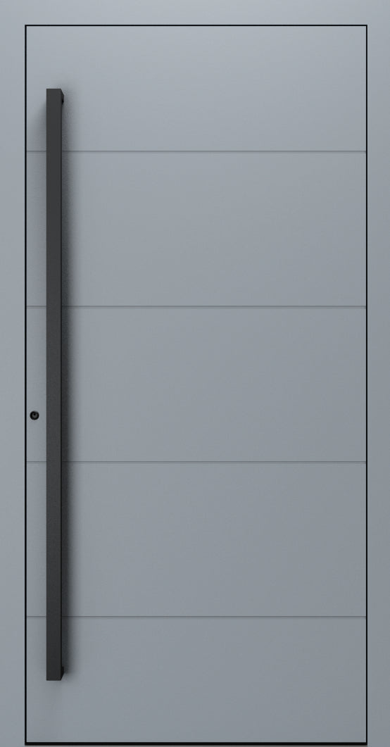 Turenwerke SL75 Design 660B Premium75 aluminium door in silver grey RAL 7001