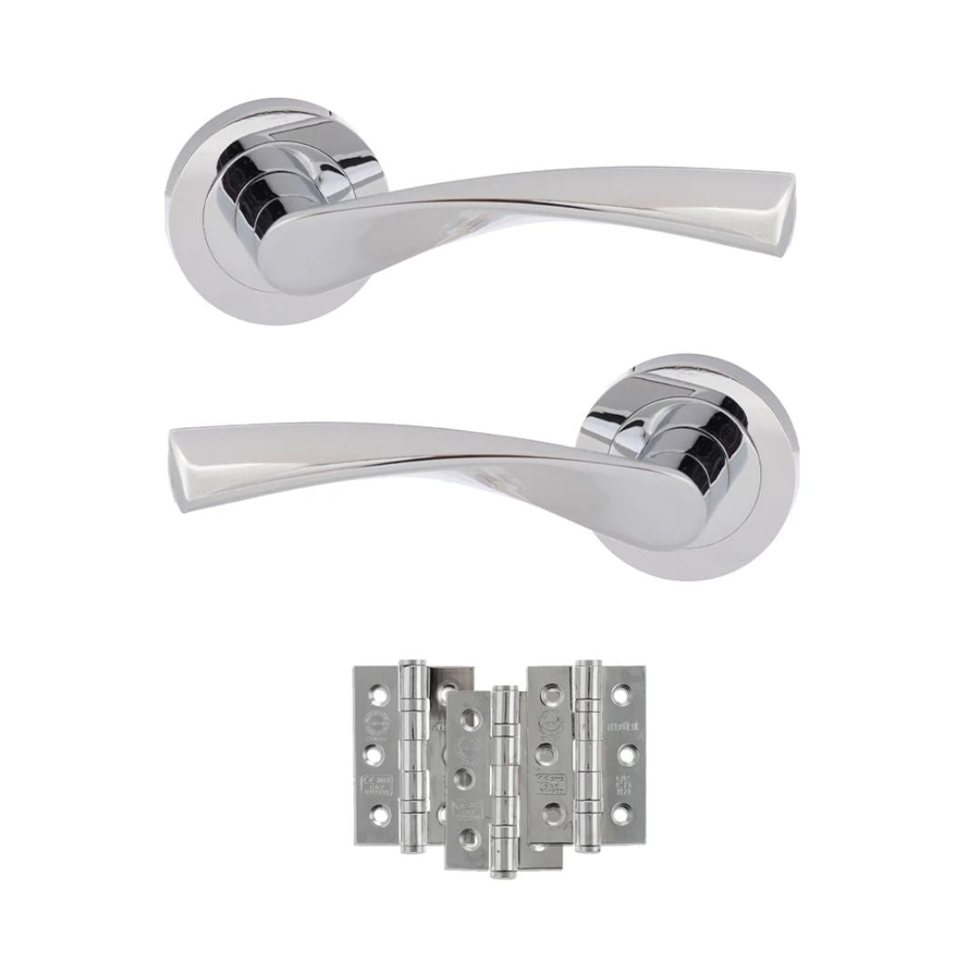 Atlantic ECO20 Eco Aqua on Round Rose Door Handle Pack
