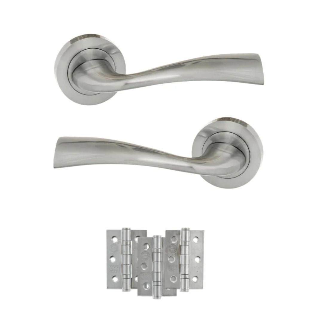 Atlantic ECO30 Eco Wave on Round Rose Door Handle Pack