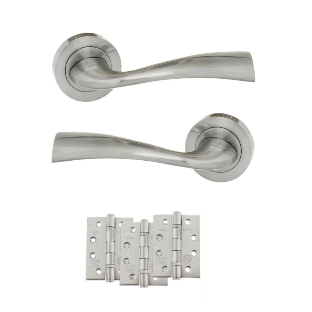 Atlantic ECO30 Eco Wave on Round Rose Door Handle Pack