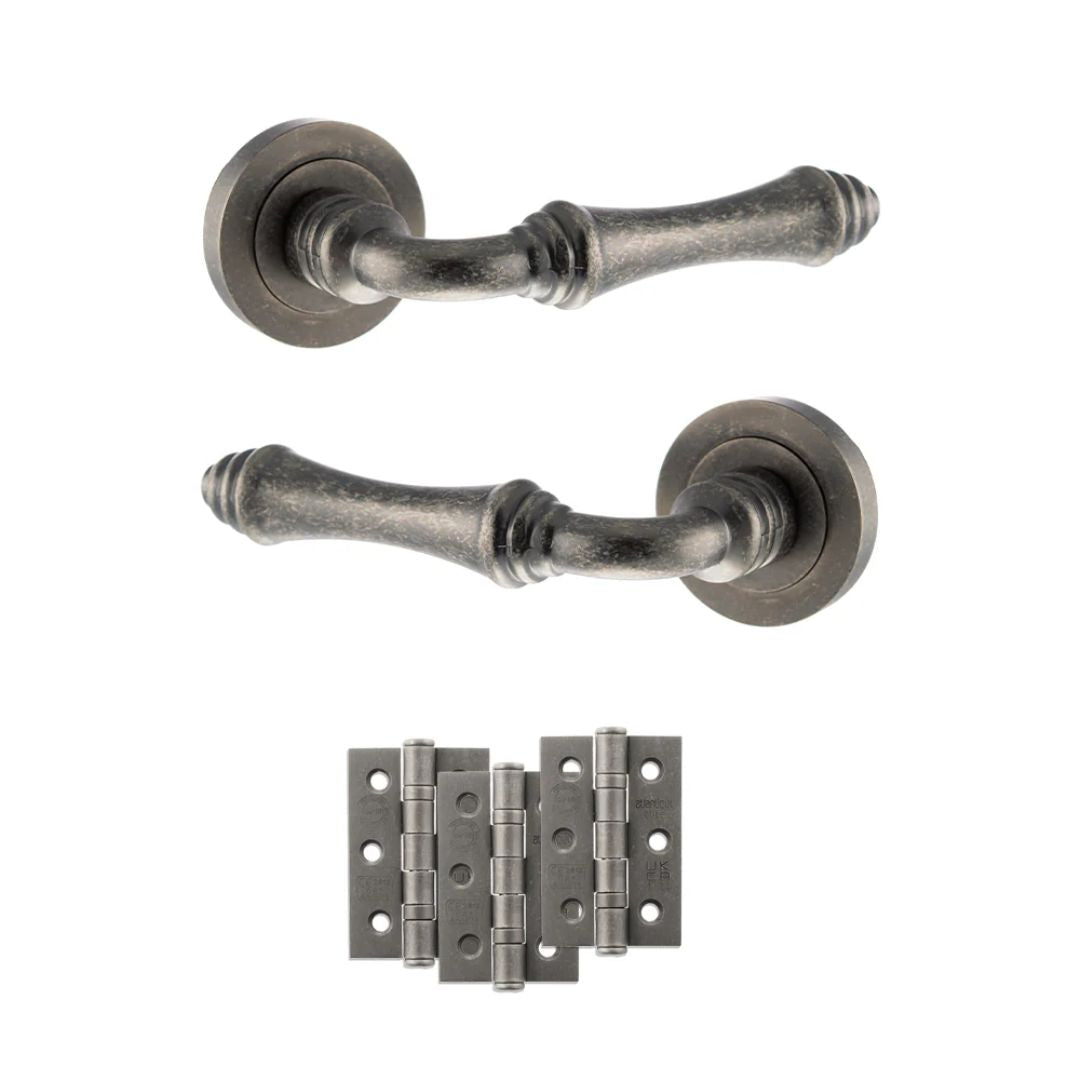 Atlantic OE127 Old English Durham on Round Rose Door Handle Pack