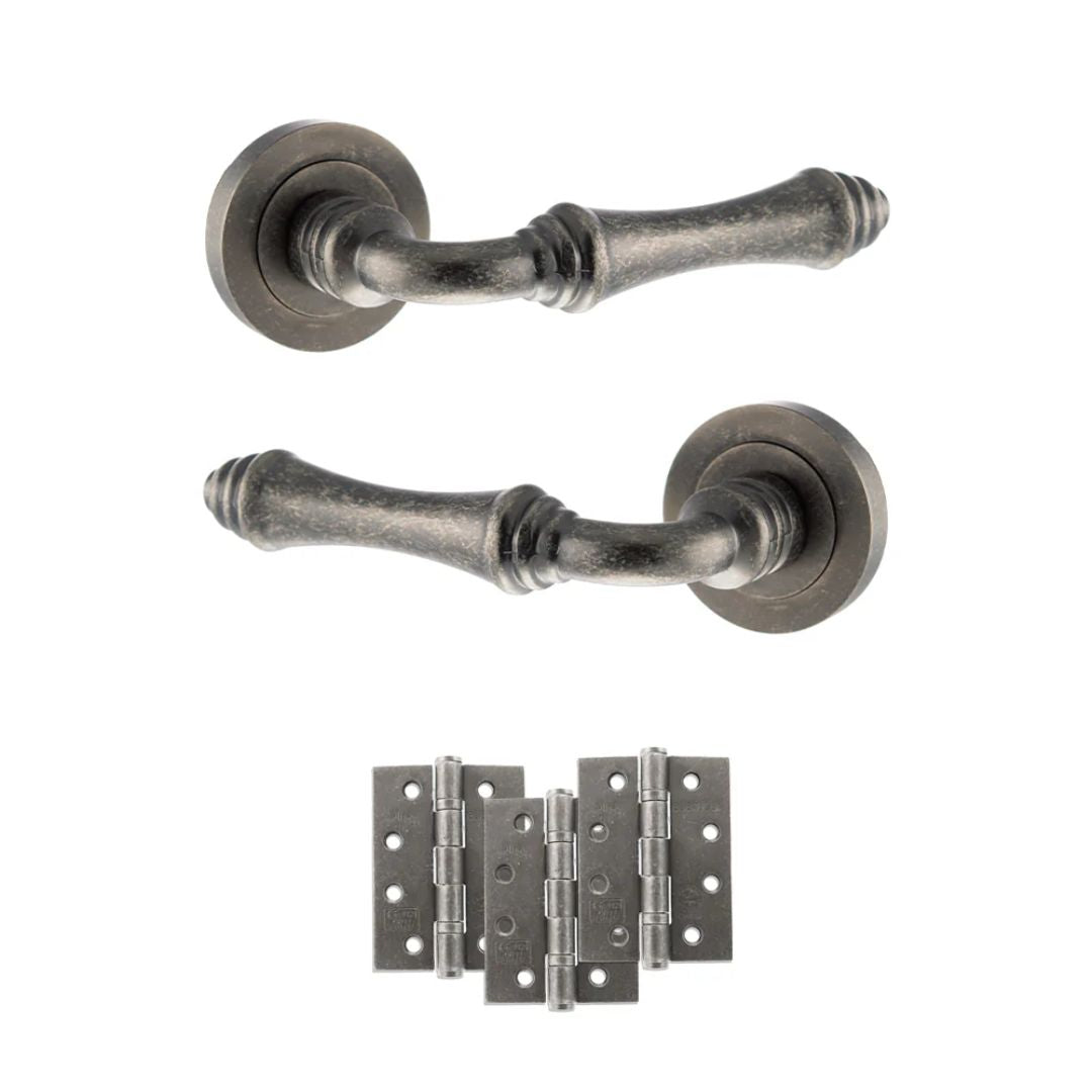 Atlantic OE127 Old English Durham on Round Rose Door Handle Pack