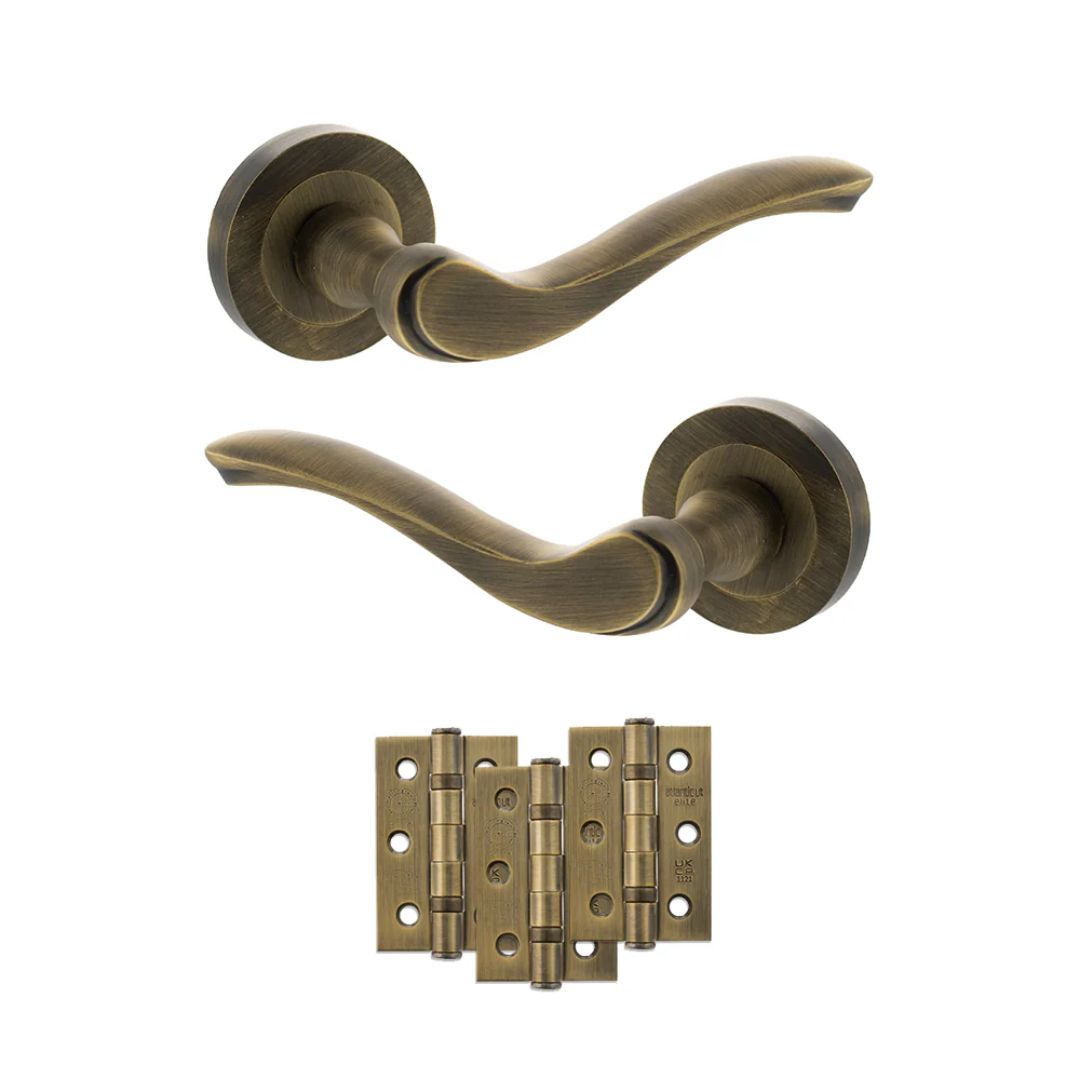Atlantic OE178 Old English Warwick on Round Rose Door Handle Pack