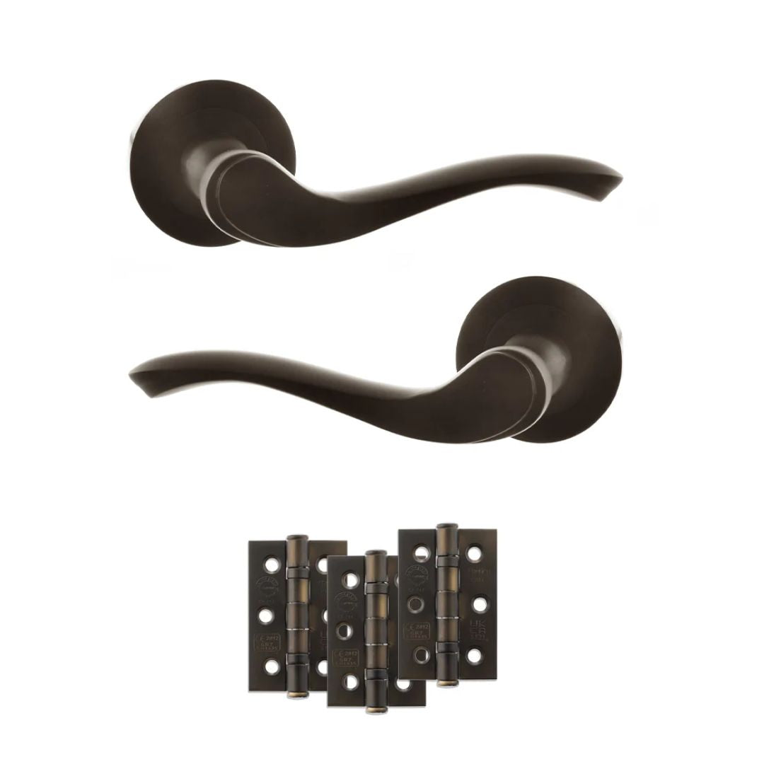 Atlantic OE178 Old English Warwick on Round Rose Door Handle Pack