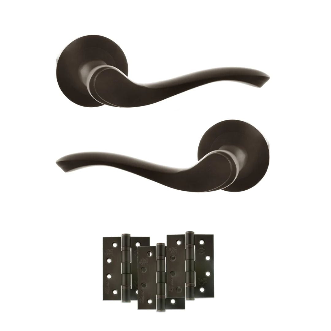 Atlantic OE178 Old English Warwick on Round Rose Door Handle Pack