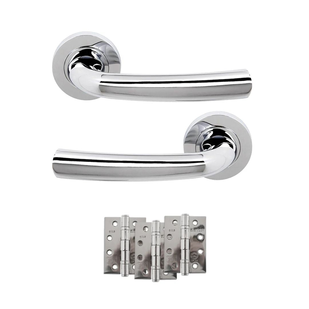 Atlantic S21R Status Nevada on Round Rose Door Handle Pack