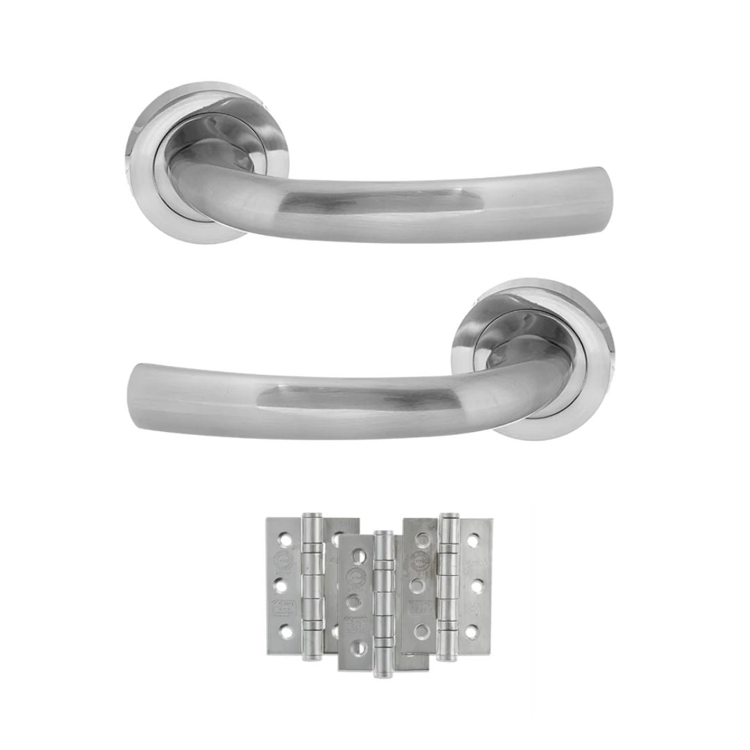 Atlantic S21R Status Nevada on Round Rose Door Handle Pack
