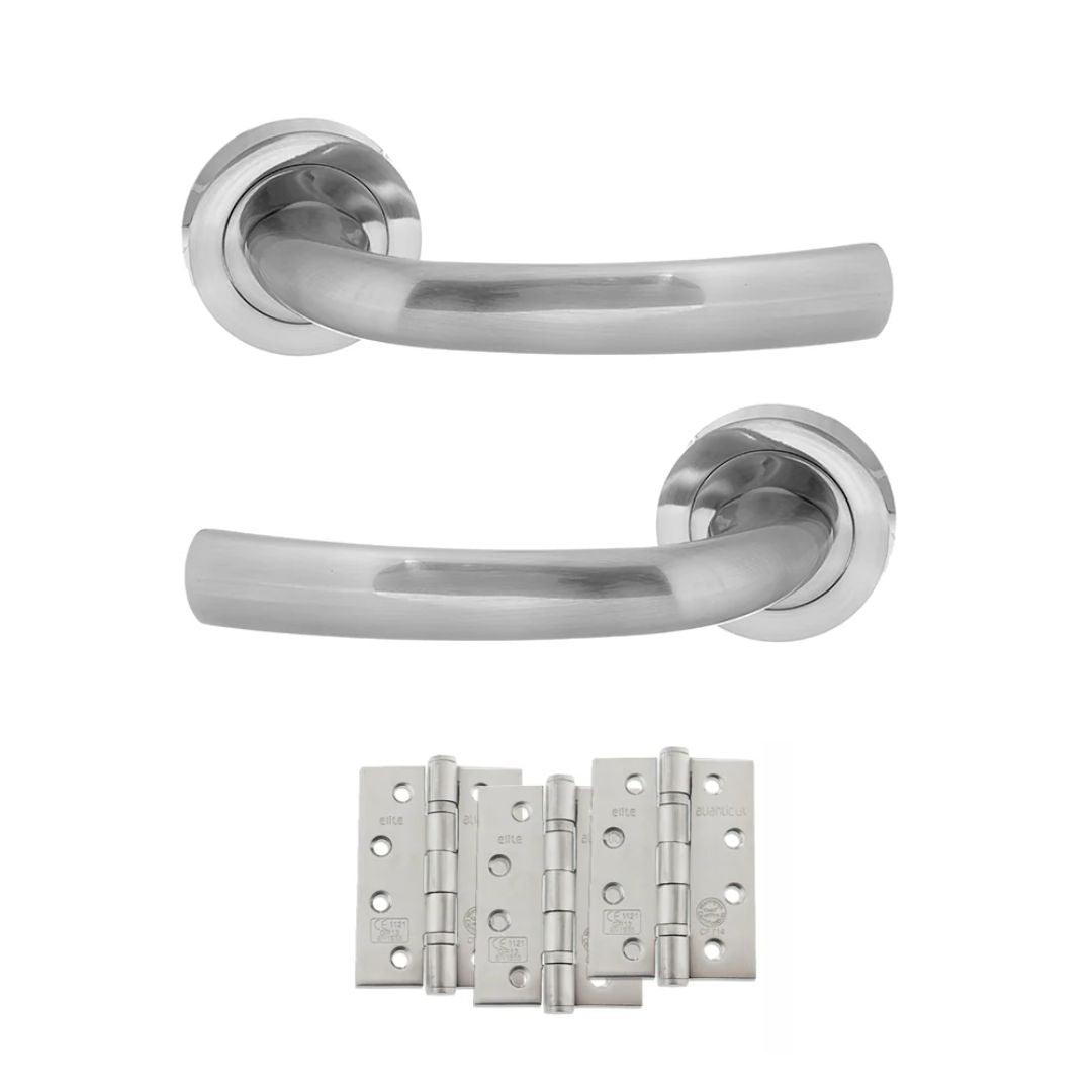 Atlantic S21R Status Nevada on Round Rose Door Handle Pack